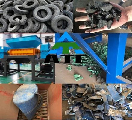 Déchets en caoutchouc, morceaux en plastique, pneus en bois, tubes à palettes, déchiqueteuse à 200-2200 mm de largeur d'entrée