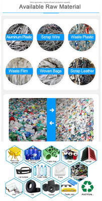 Fractionneur de bouteilles de déchets de PE, PP, PVC et PET pour le broyage des matières plastiques