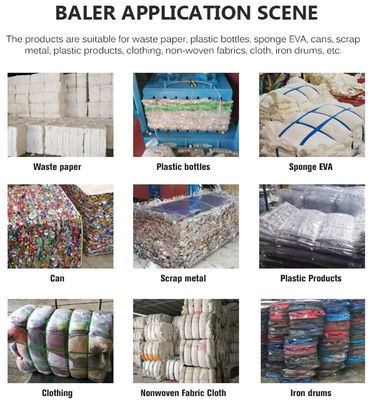 Mines d'énergie Ballon automatique horizontal pour le recyclage de bouteilles en plastique boîte de ferraille en acier
