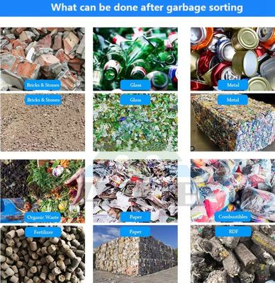 Plateforme de tri des déchets de 2000 kg de capacité de poids pour une usine de recyclage des déchets solides municipaux