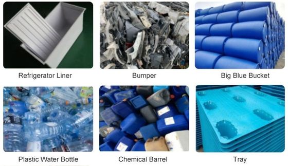 Type de plastique Machines de recyclage de PP/PE Prix des bouteilles en plastique machines de concassage de déchets