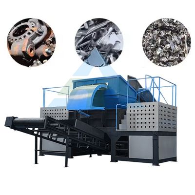 Machine de déchiquetage à double arbre de déchets métalliques industriels pour déchiquetage en plastique à deux arbres
