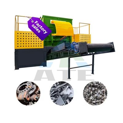 Déchets de caoutchouc plastique déchets métalliques machine de déchiquetage à haute sortie double arbre automatique