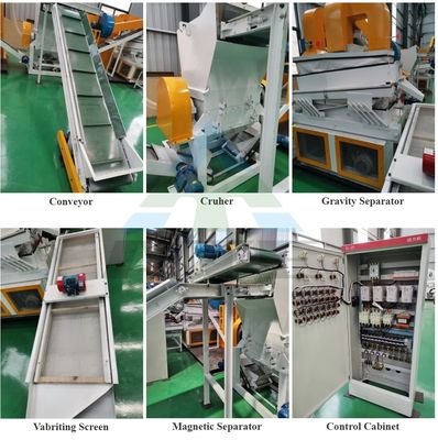 Fonction de déchiquetage des déchets métalliques Machine électrique de pellicule de cuivre pour système de commande PLC