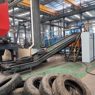 Déchiqueteuse à double arbre pour ligne de produits radiaux machine de recyclage de vieux pneus déchiqueteuse de caoutchouc