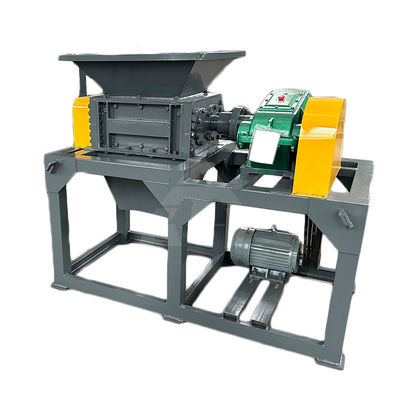 Machine de concassage de déchets métalliques en bois Mini Machine de concassage de papier à double arbre en plastique