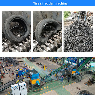 Machine de concassage de pneus à haute productivité de 2-3 tonnes pour le recyclage des déchets de pneus