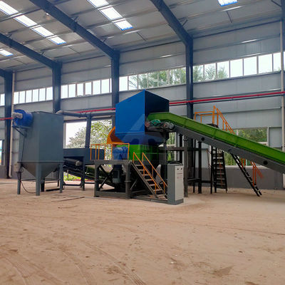 Machine à déchiqueter à double arbre pour les déchets de bouteilles en plastique, métaux et carton