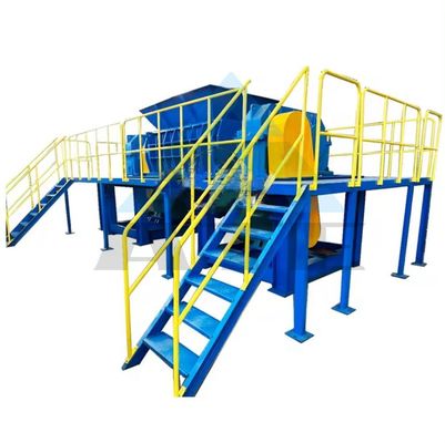 Déchiqueteuse d'acier à commande PLC pour le recyclage des déchets de pneus et la production de poudre de caoutchouc