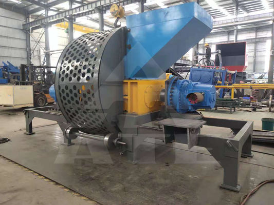22kW de puissance déchiqueteuse de pneus à tension personnalisée avec équipement de recyclage et double arbre
