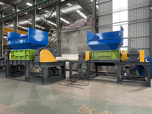 PS Type plastique à double arbre de conception de déchets métalliques de bouteille en verre de plastique machine de broyage