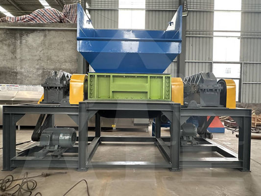 PS Type plastique à double arbre de conception de déchets métalliques de bouteille en verre de plastique machine de broyage