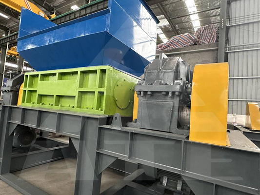 PS Type plastique à double arbre de conception de déchets métalliques de bouteille en verre de plastique machine de broyage