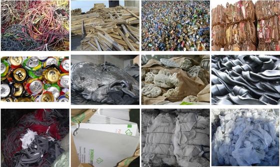 Décheteuse de déchets plastiques multifonctionnelle avec déchets métalliques à double arbre