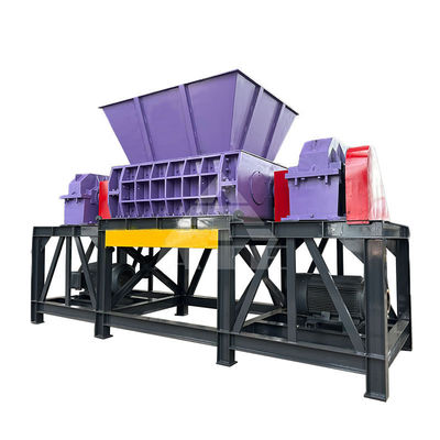 Compacte déchets métalliques caoutchouc cuivre double arbre de recyclage de plastique machine de broyage 2000m