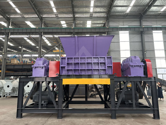 Machine à déchiqueter à double arbre pour le recyclage de câbles de cuivre et de canettes d'aluminium en 2000