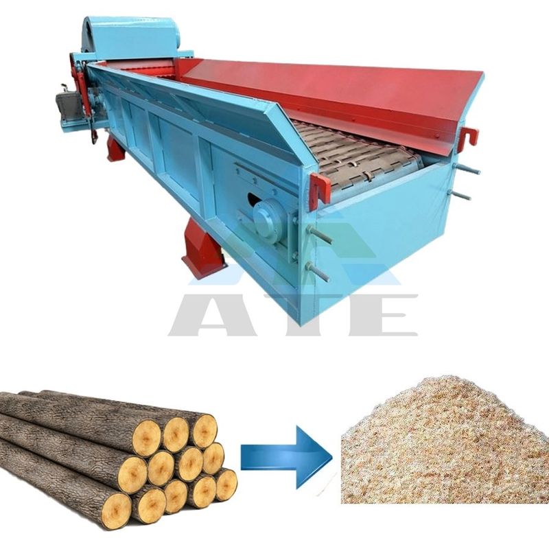 La taille d'entrée personnalisée broyeur de sciure de bois pour branches de bois de bois planches ardoises Bambou