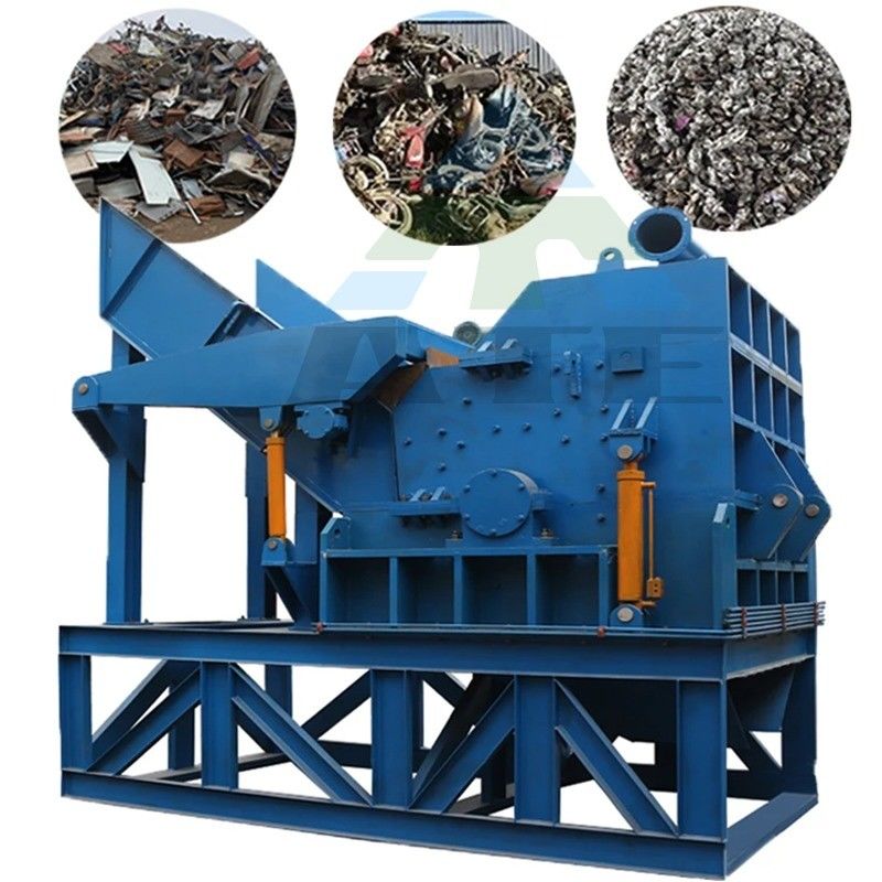 50kW de puissance machine de concassage automatique de déchets métalliques pour les déchets d'acier de bicyclette