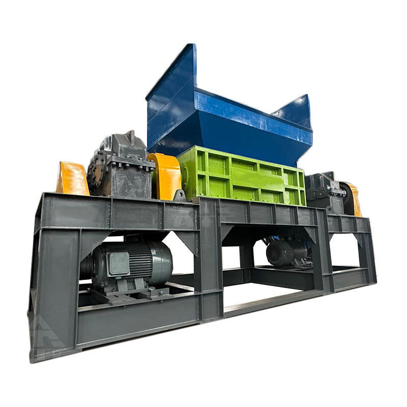 PS Type plastique à double arbre de conception de déchets métalliques de bouteille en verre de plastique machine de broyage